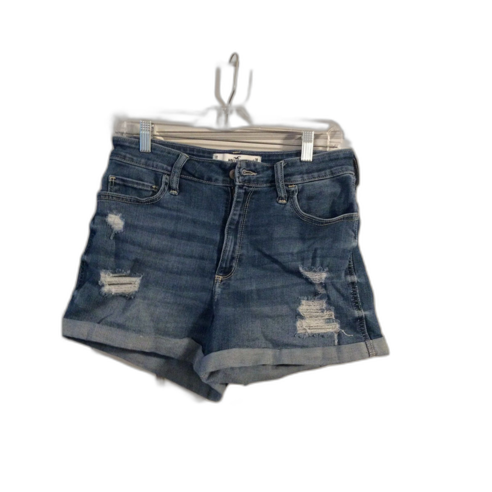 Hollister Curvy High Rise 3" Short Stretch Juniors Size 11 Distressed Womens